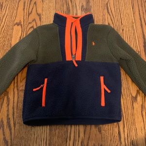 NWT Polo Ralph Lauren Fleece 1/2 Zip Pullover Navy, Hunter Green and Orange 4t